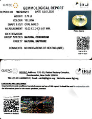 4.89/CT Natural Ceylonese Pukhraj with Govt Lab Certificate-6771